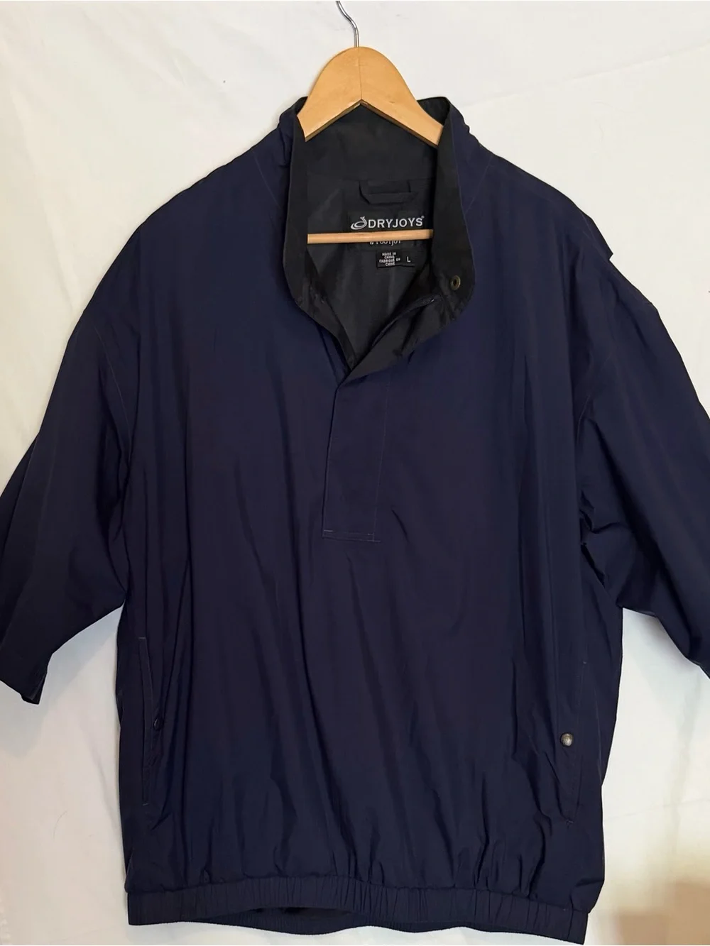 FootJoy DryJoys navy blue short sleeve golf windbreaker shirt men’s L